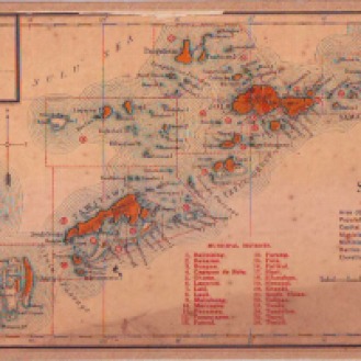 Map of Sulu Province, 1918